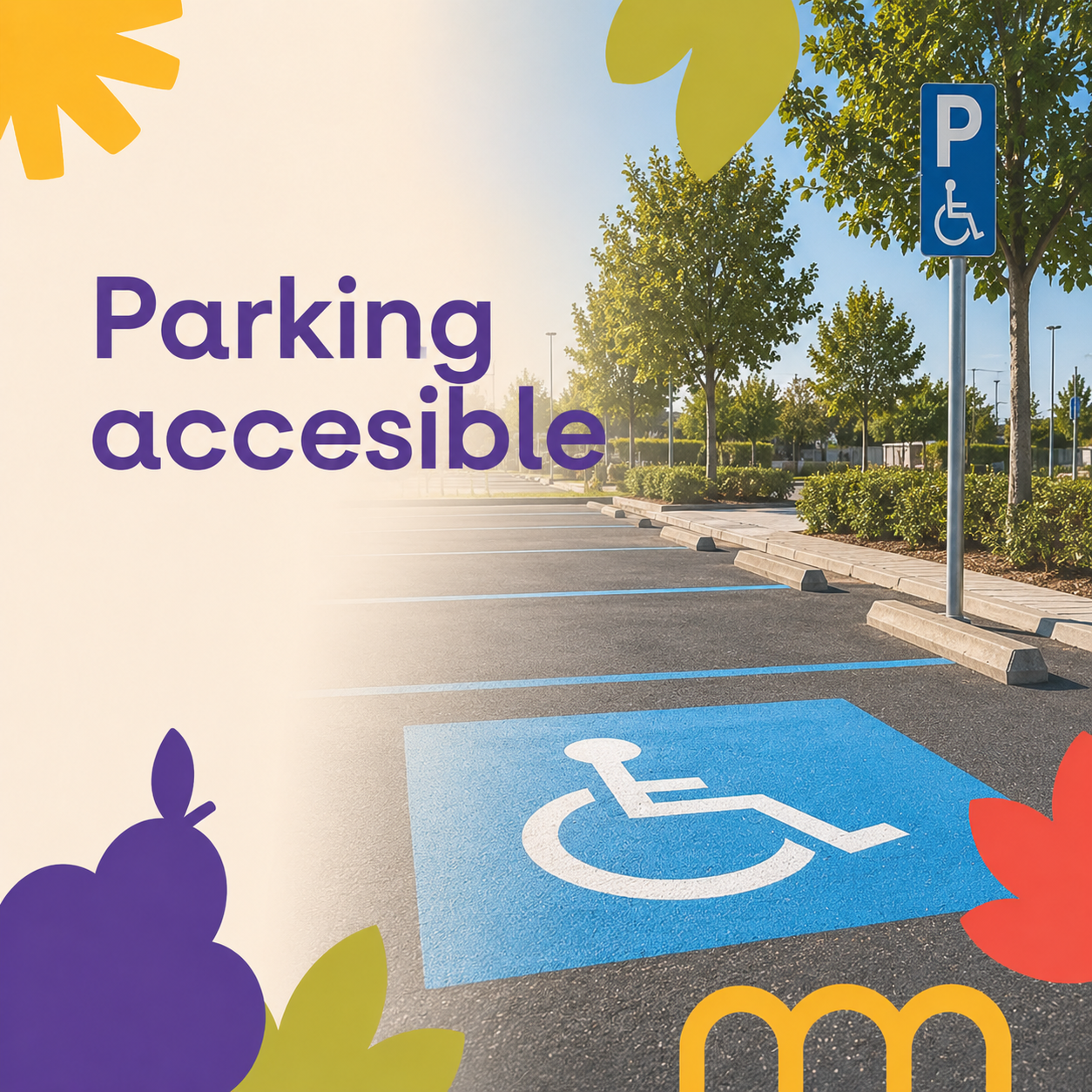 Parking accesible a personas con movilidad reducida